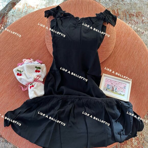 Sale🦋Reformation Butterfly Dress - Black - Picture 9 of 13